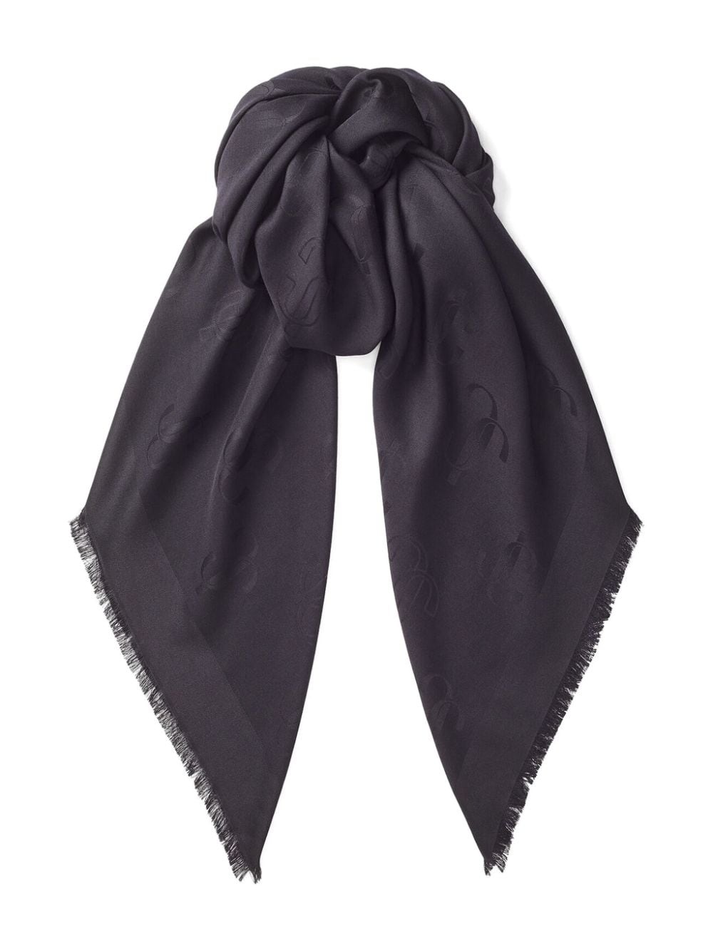 Emani monogram-jacquard silk-blend scarf - 3