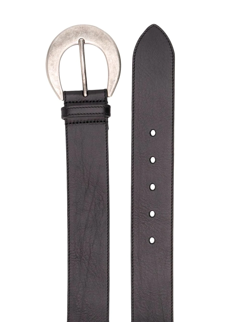 moon-buckle wide belt - 2