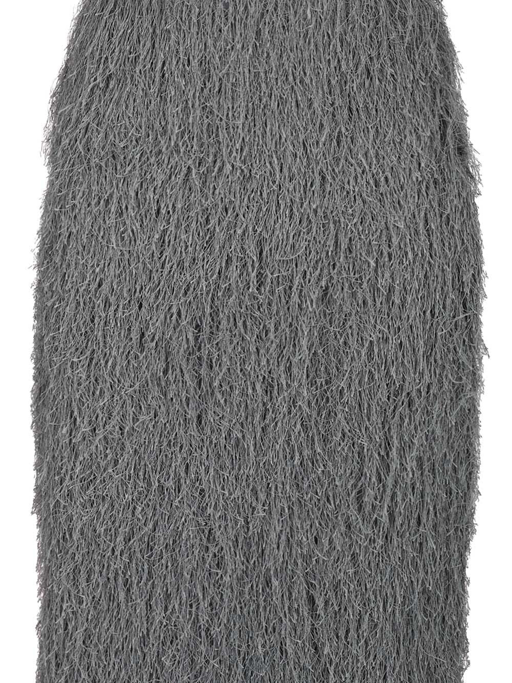 Look 46 - 04050-Sokna Tris 2031 Fringed Skirt Skirts Grey - 4
