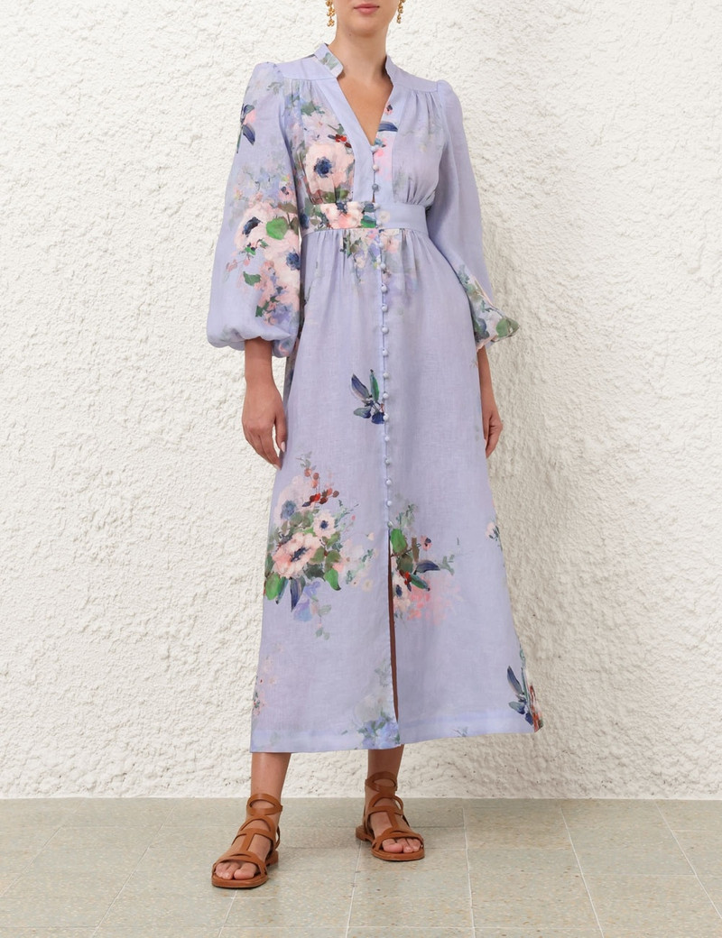 Zimmermann EVERLEY PLUNGE MIDI DRESS outlook