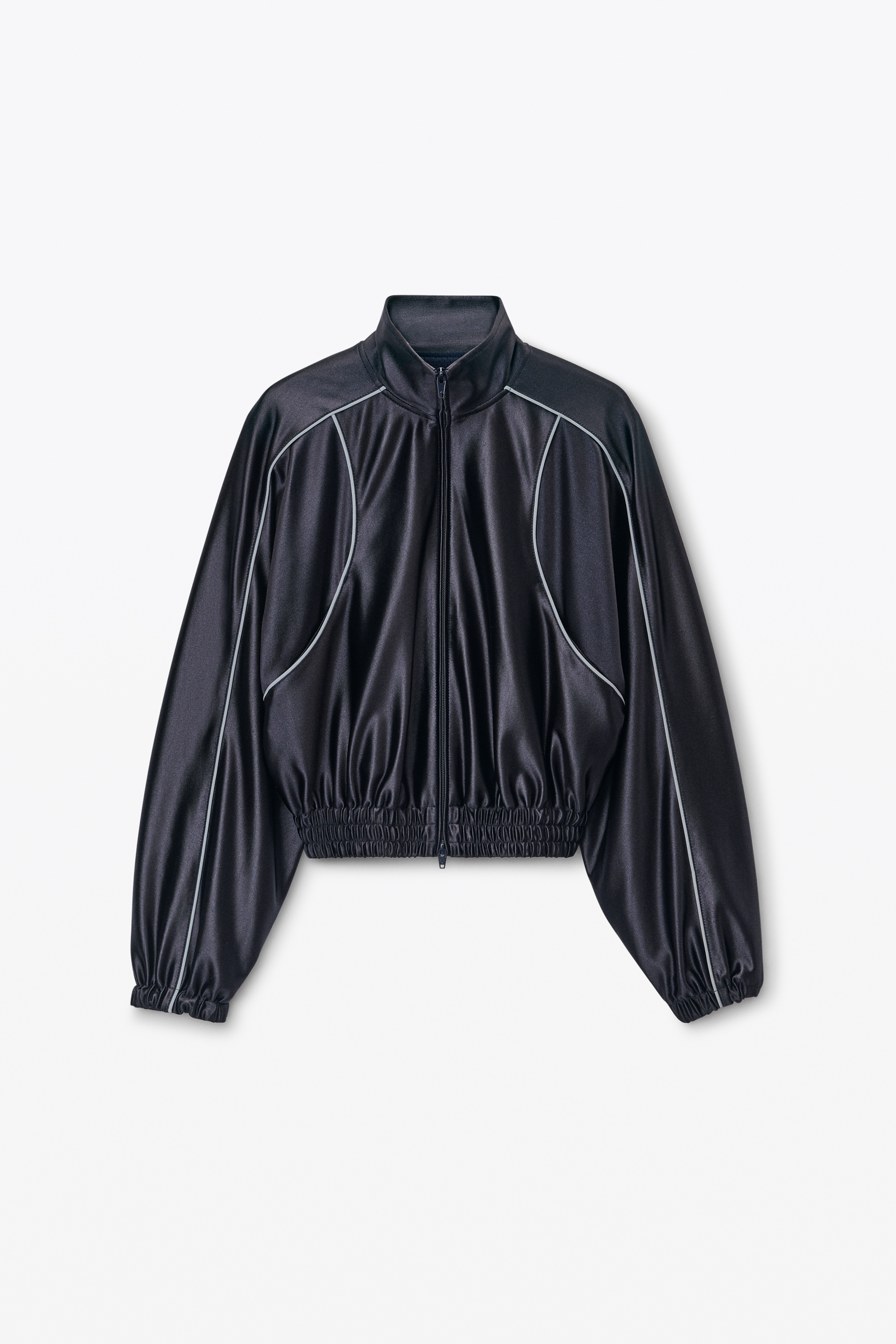 Deconstructed Track Jacket in Satin Faille Jersey - 1