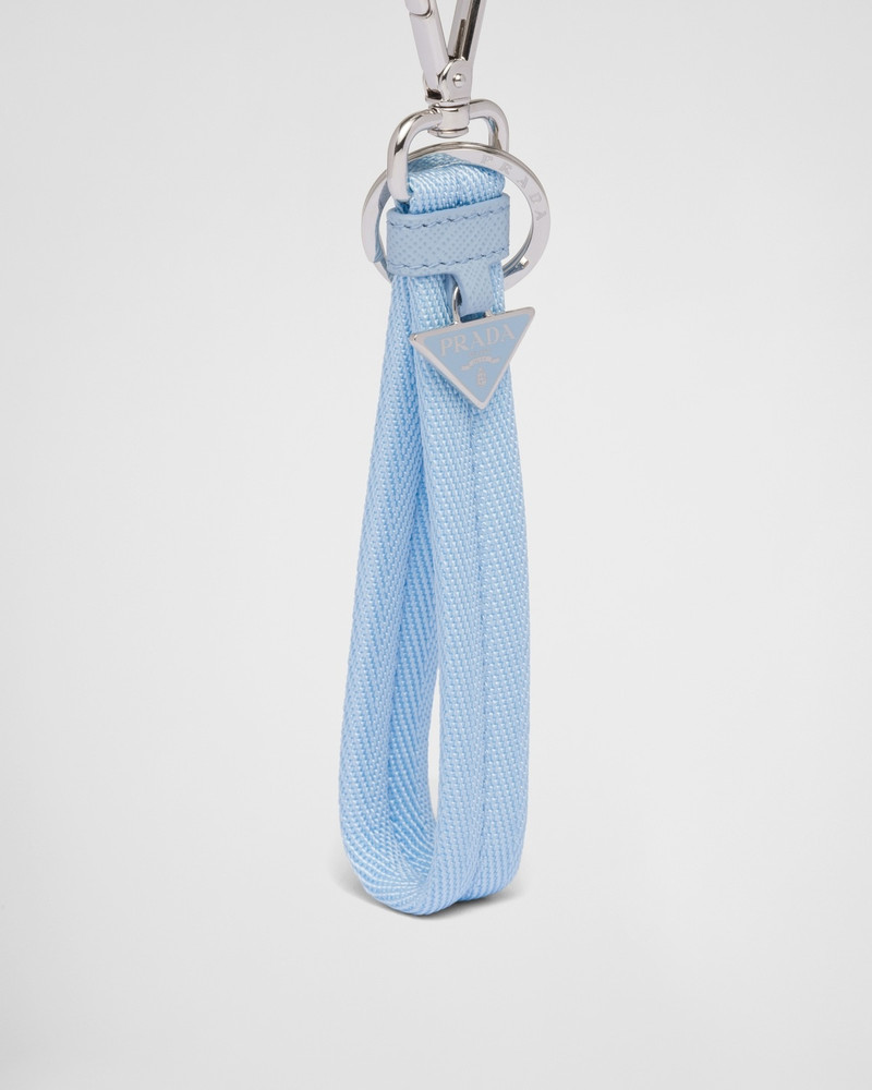Prada Woven nylon tape keychain outlook