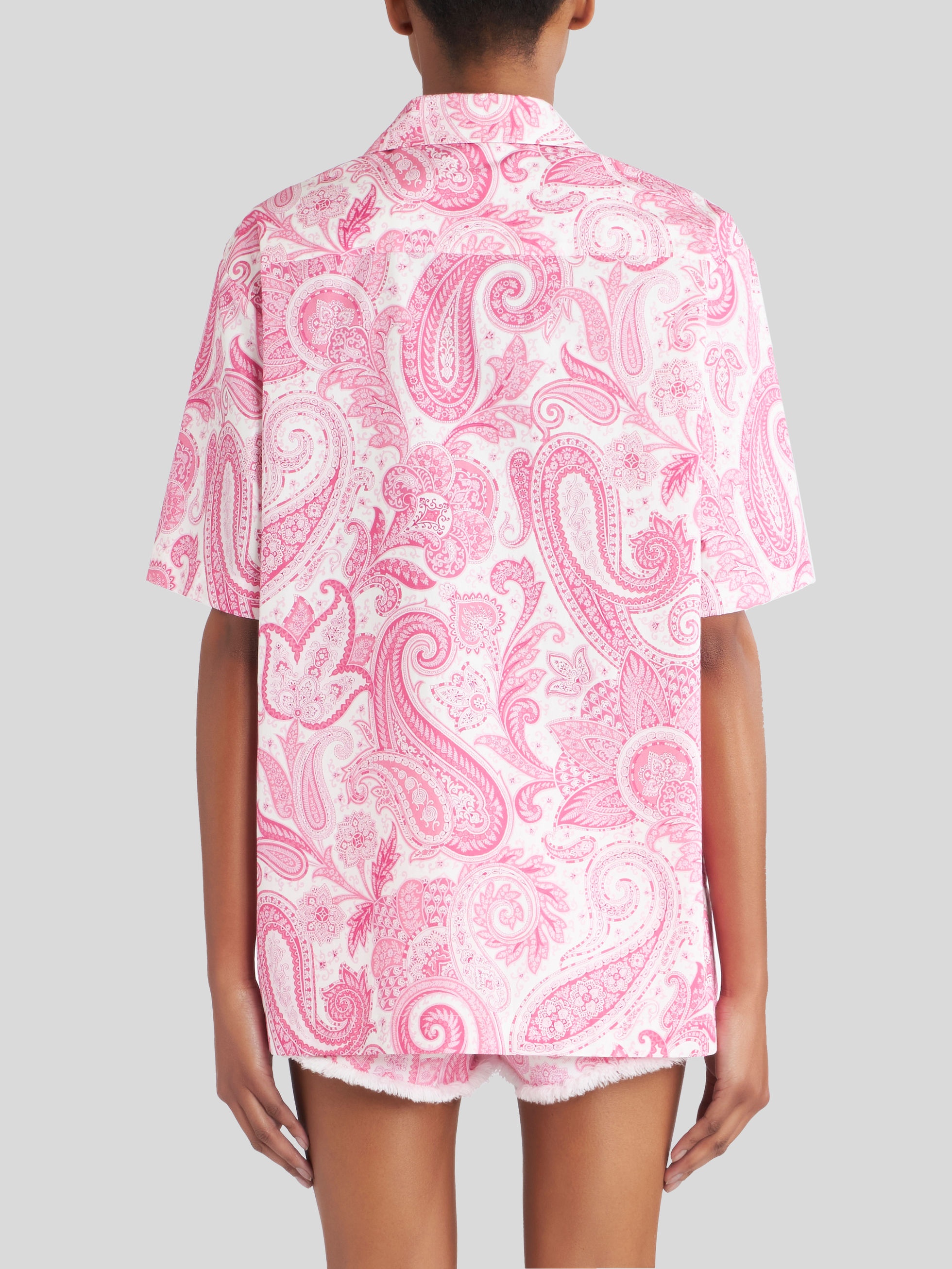 SHORT-SLEEVED LIQUID PAISLEY BEACH SHIRT - 4