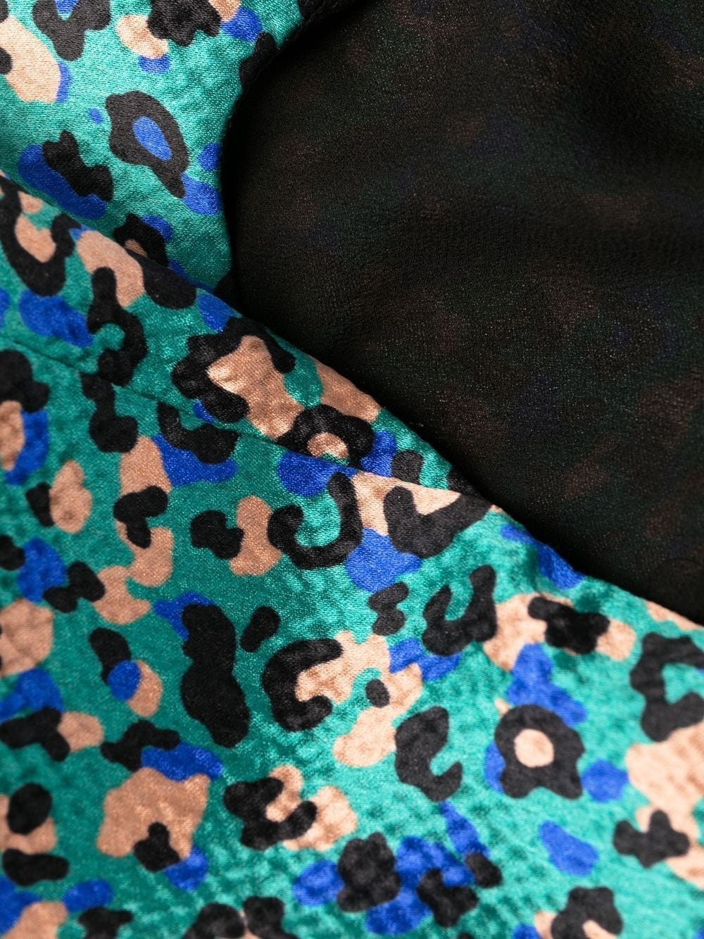 leopard-print one-shoulder dress - 10