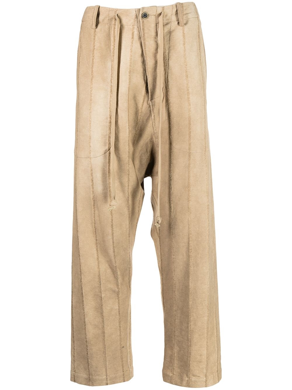 panelled straight-leg trousers - 1