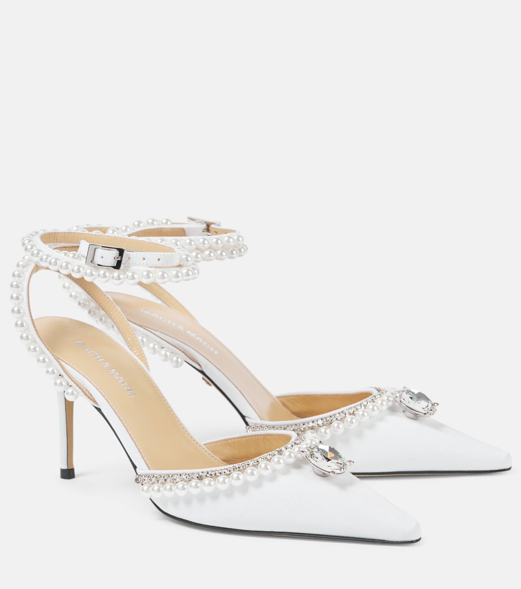 Diamond of Elizabeth satin pumps - 1