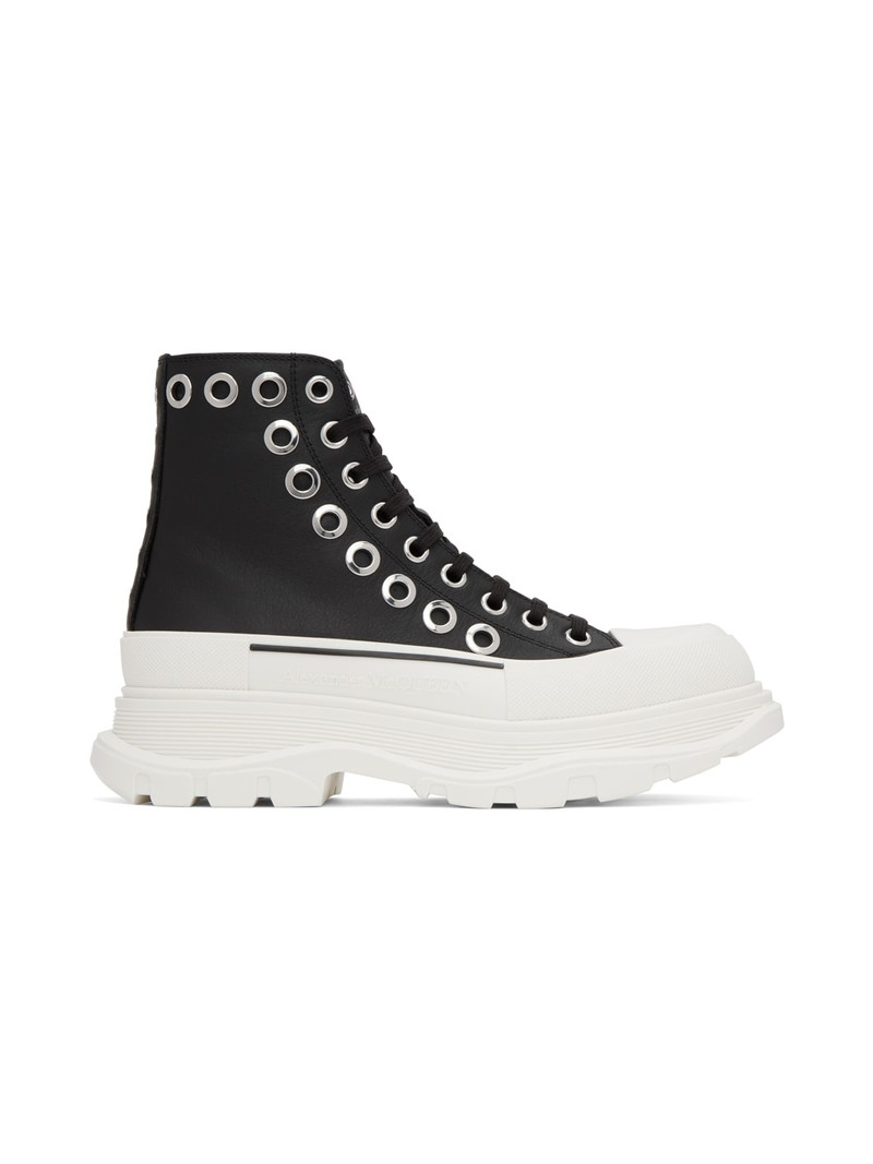 Black Tread Slick Sneakers - 1