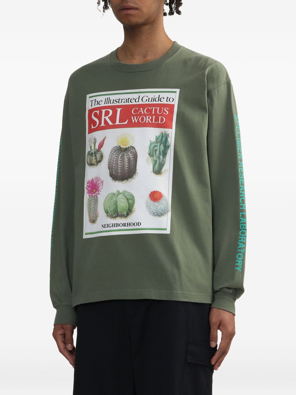 cactus-print long-sleeve T-shirt - 3