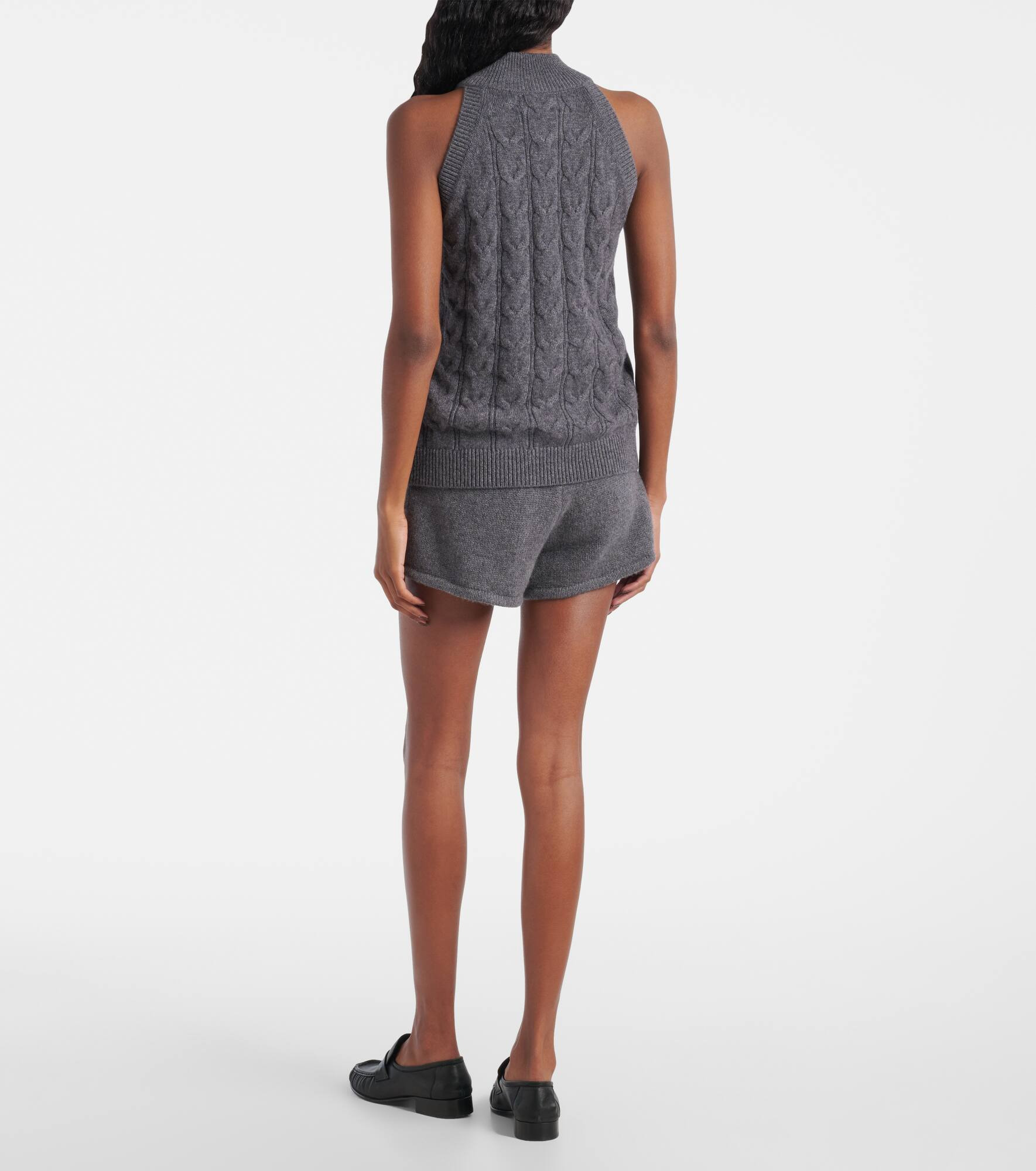 Serafine cable-knit cashmere top - 3