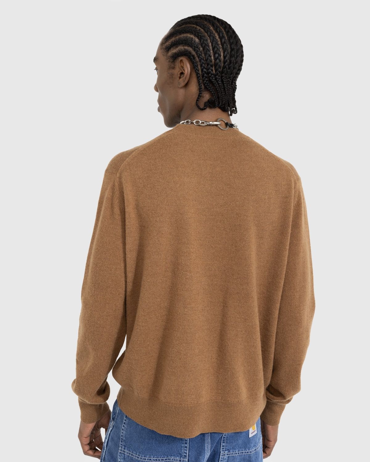 Acne Studios – Wool Crewneck Sweater Toffee Brown - 3