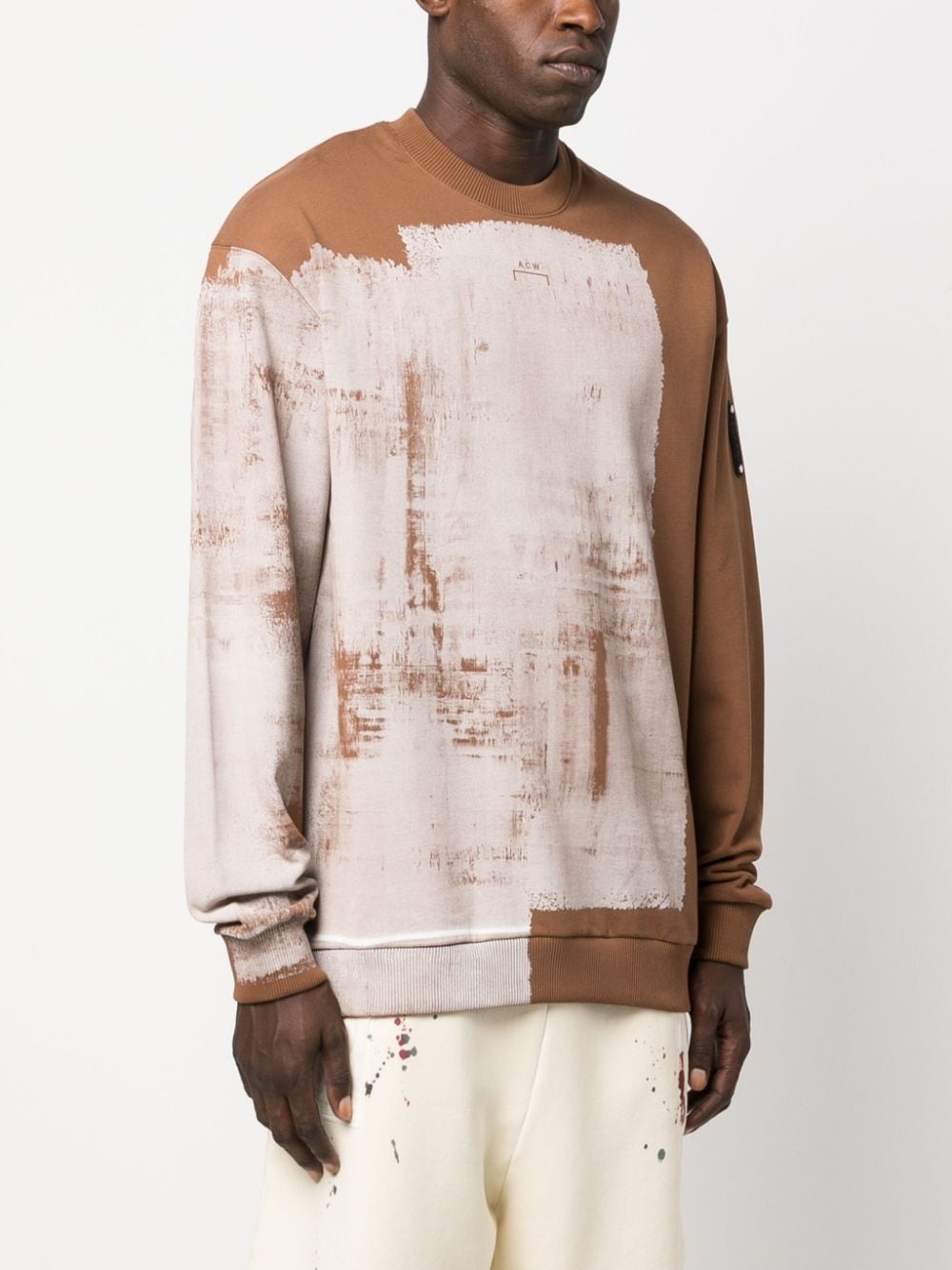 Brushstroke cotton sweatshirt - 3