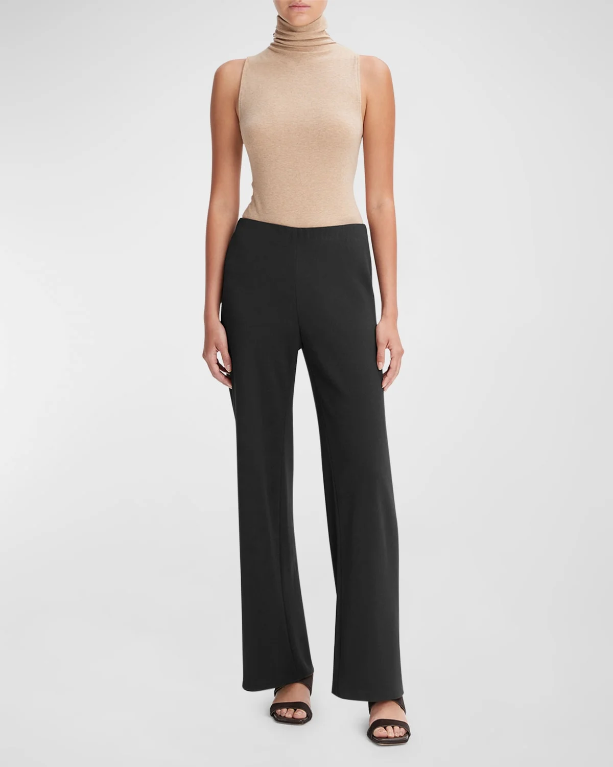 High-Waist Wide-Leg Bias Pants - 1
