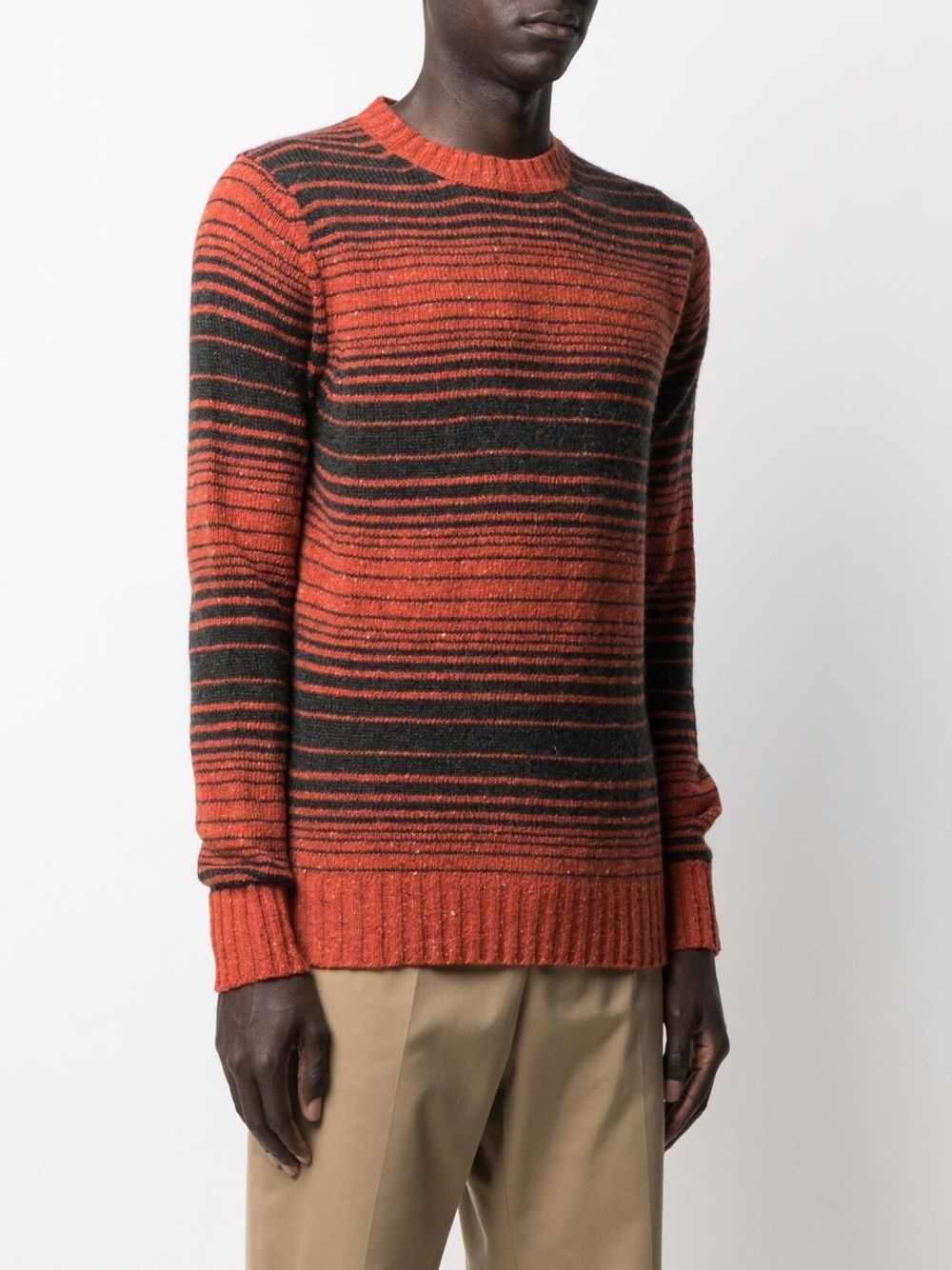 stripe-pattern jumper - 3