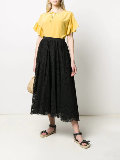 REDValentino high-waisted lace skirt outlook