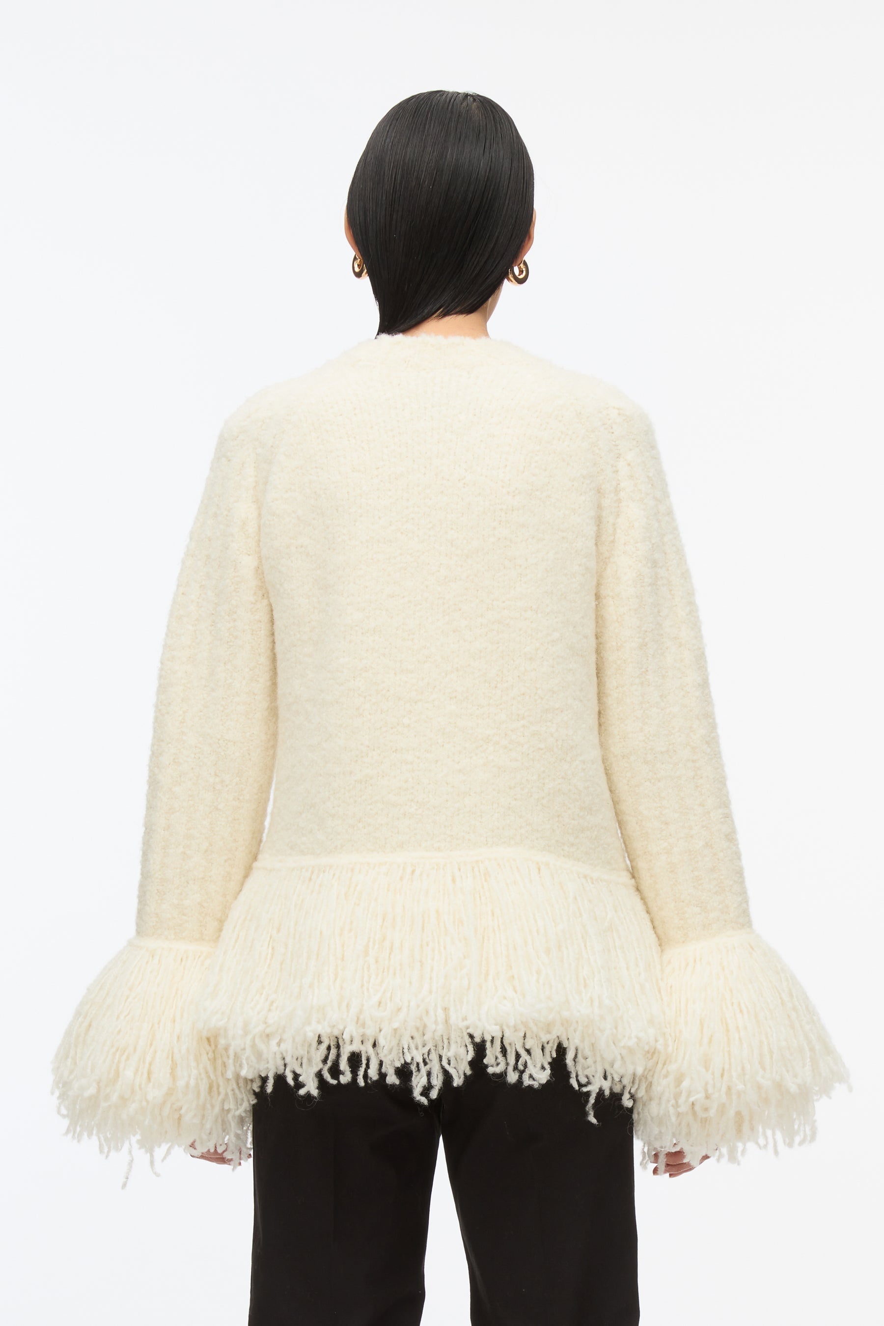 Boucle Fringe Knit Crewneck - 5