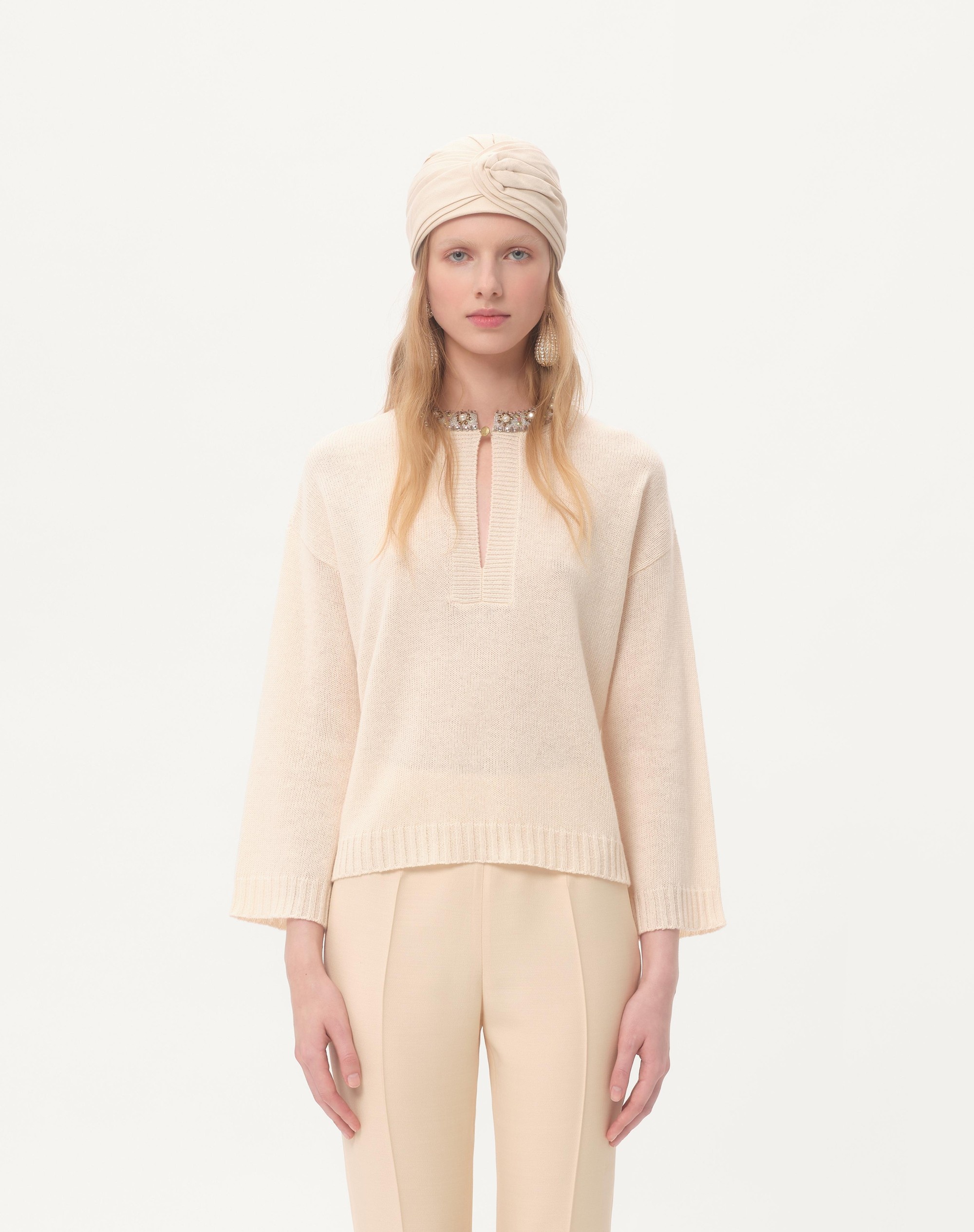 EMBROIDERED WOOL SWEATER - 4