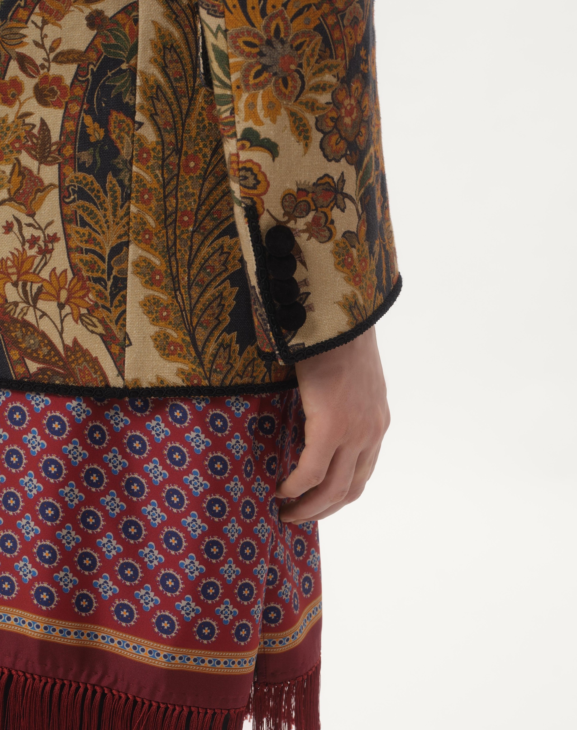 HEMP JACKET WITH VOYAGE IMAGINAIRE PRINT - 4