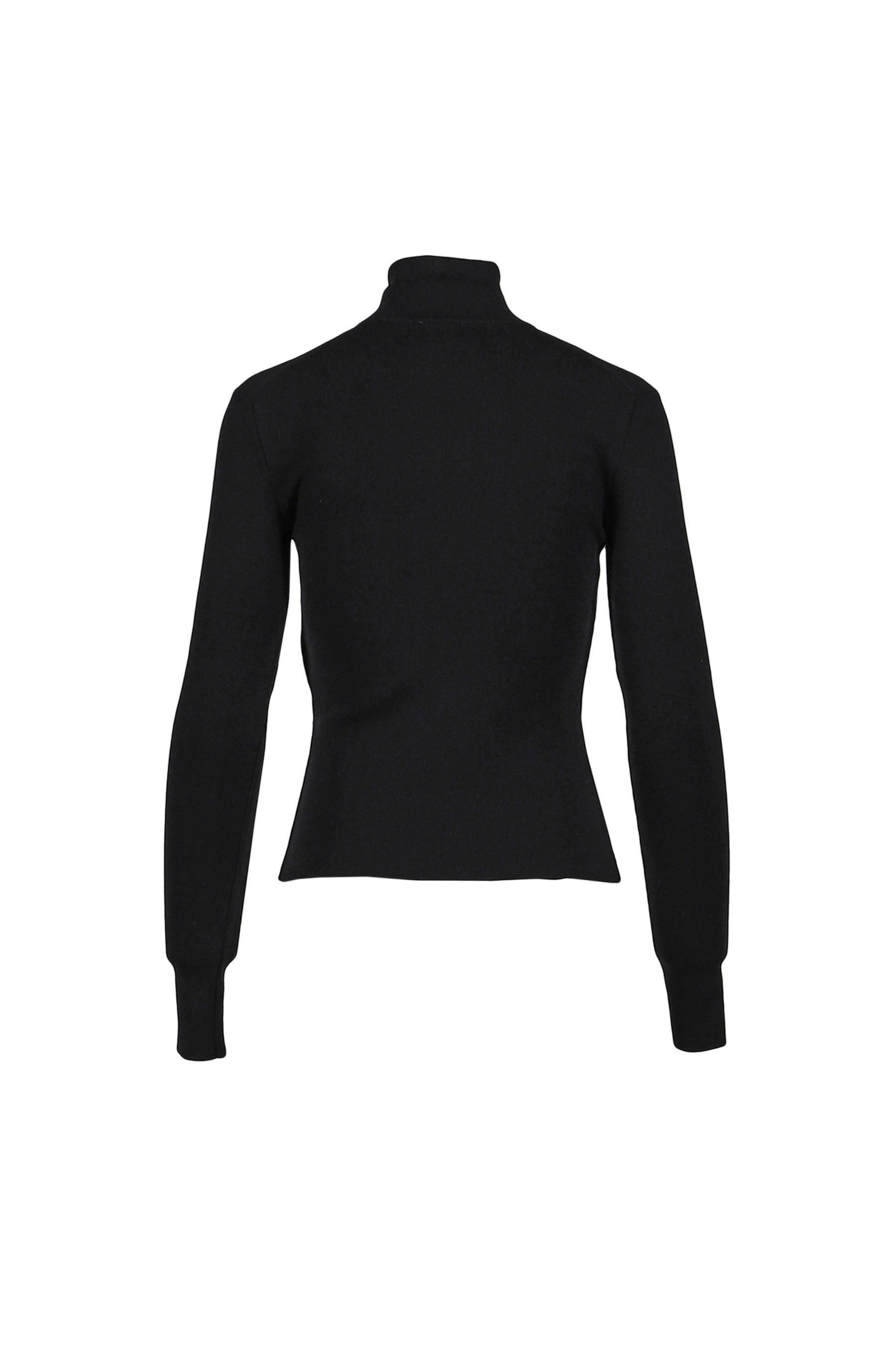 ZIPPED MOCKNECK SWEATER / BLACK - 2