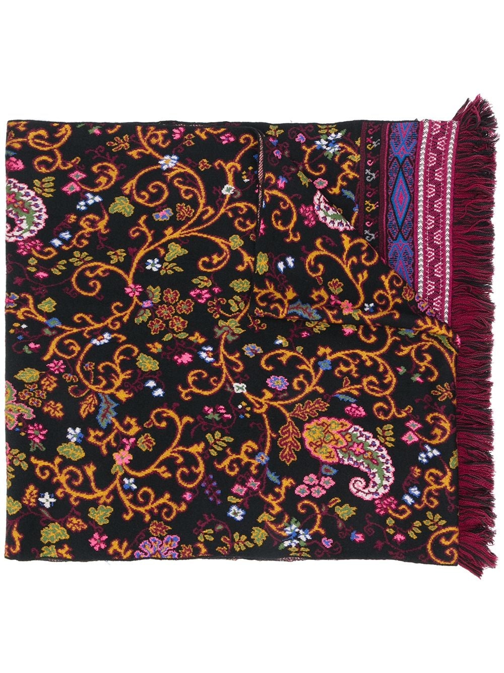 floral paisley pattern scarf - 1