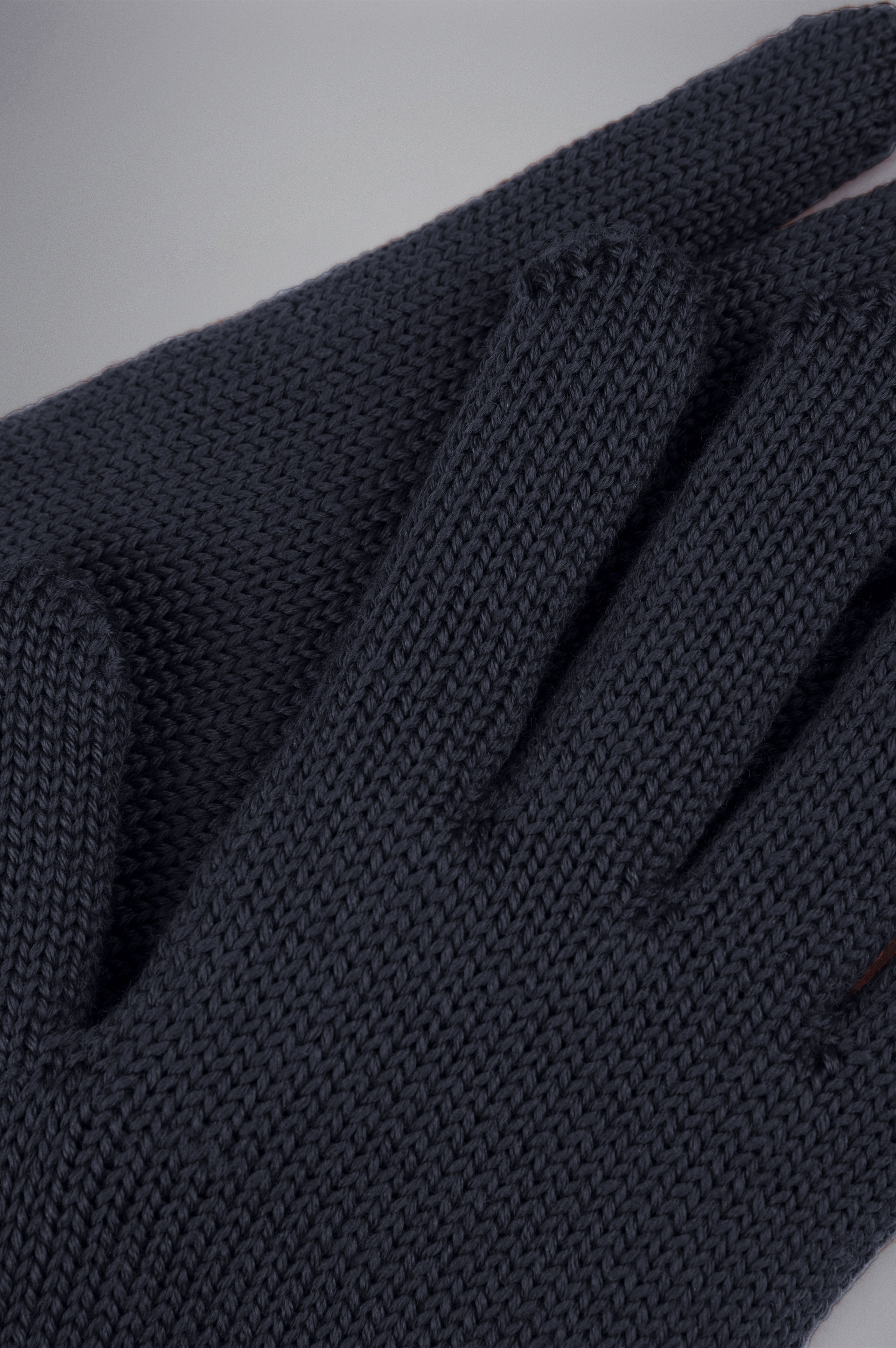LOGO SUEDE-TRIMMED WOOL GLOVES - 3