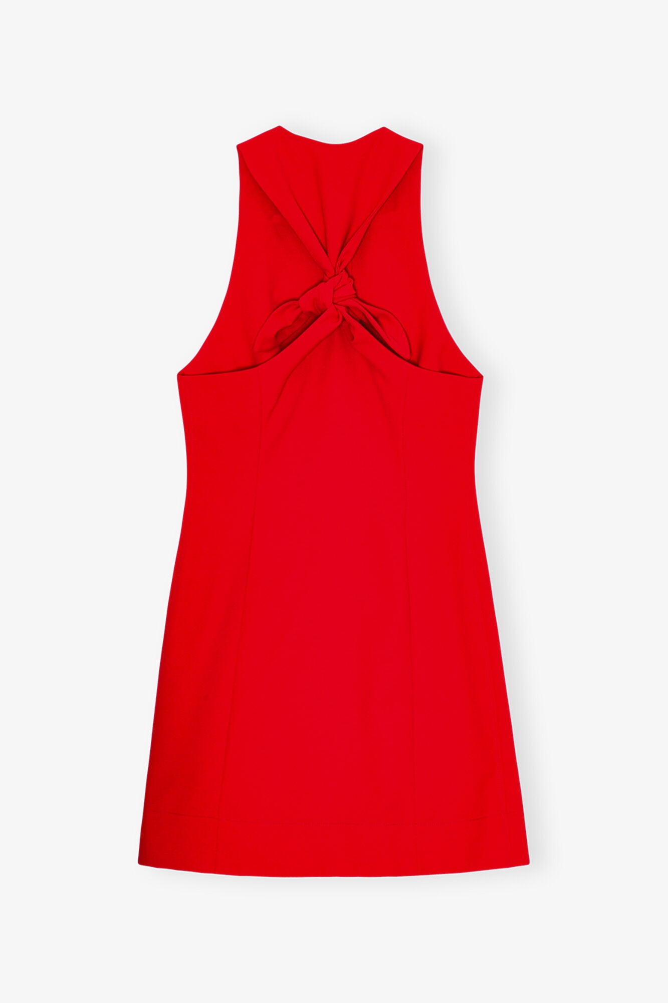 RED TWILL SUITING MINI DRESS - 6