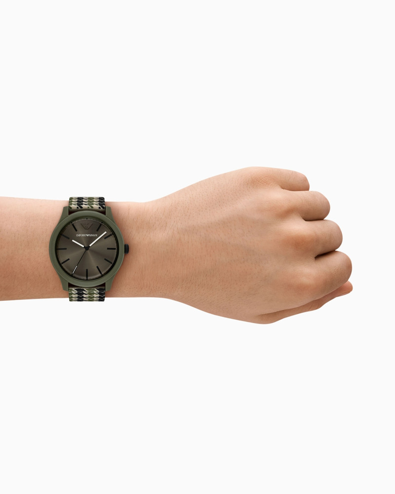 EMPORIO ARMANI THREE-HAND #TIDE OCEAN MATERIAL® NYLON FABRIC WATCH outlook