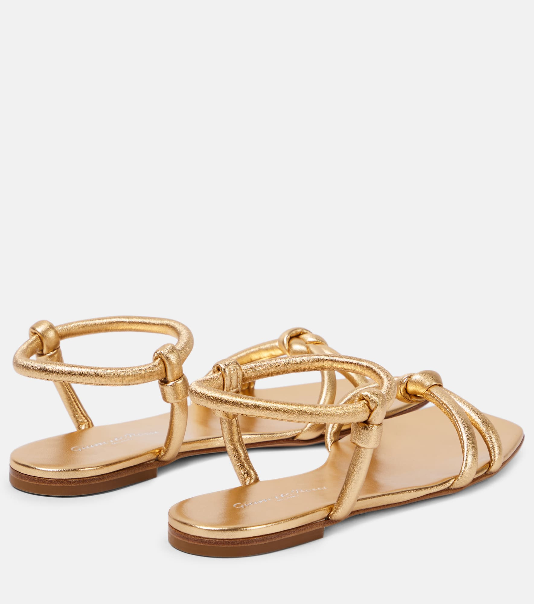 Juno 05 metallic leather sandals - 3