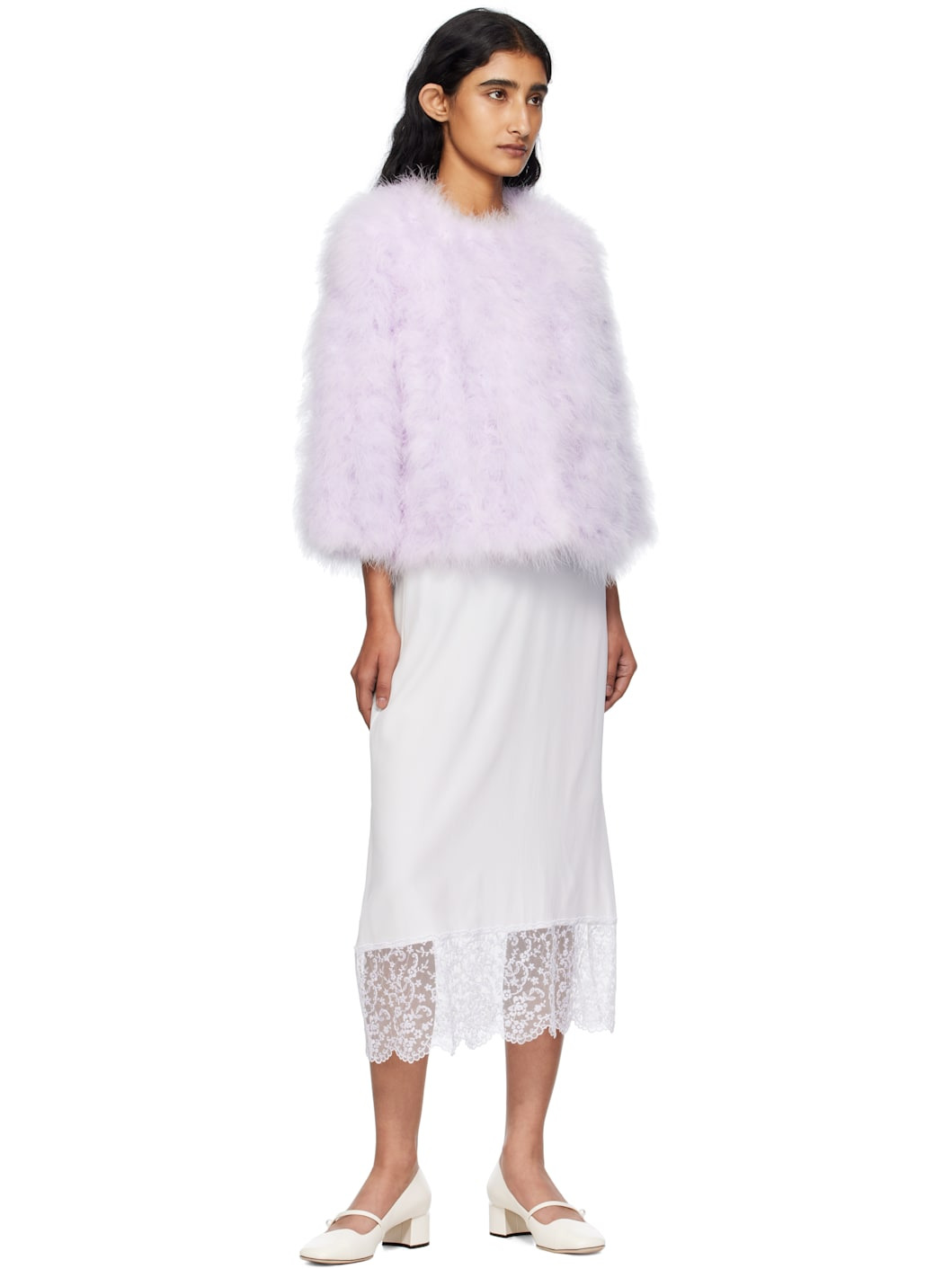 Pink Short Feather Jacket - 4