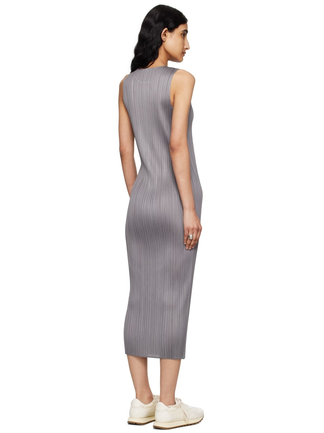 Gray Basics Midi Dress - 3