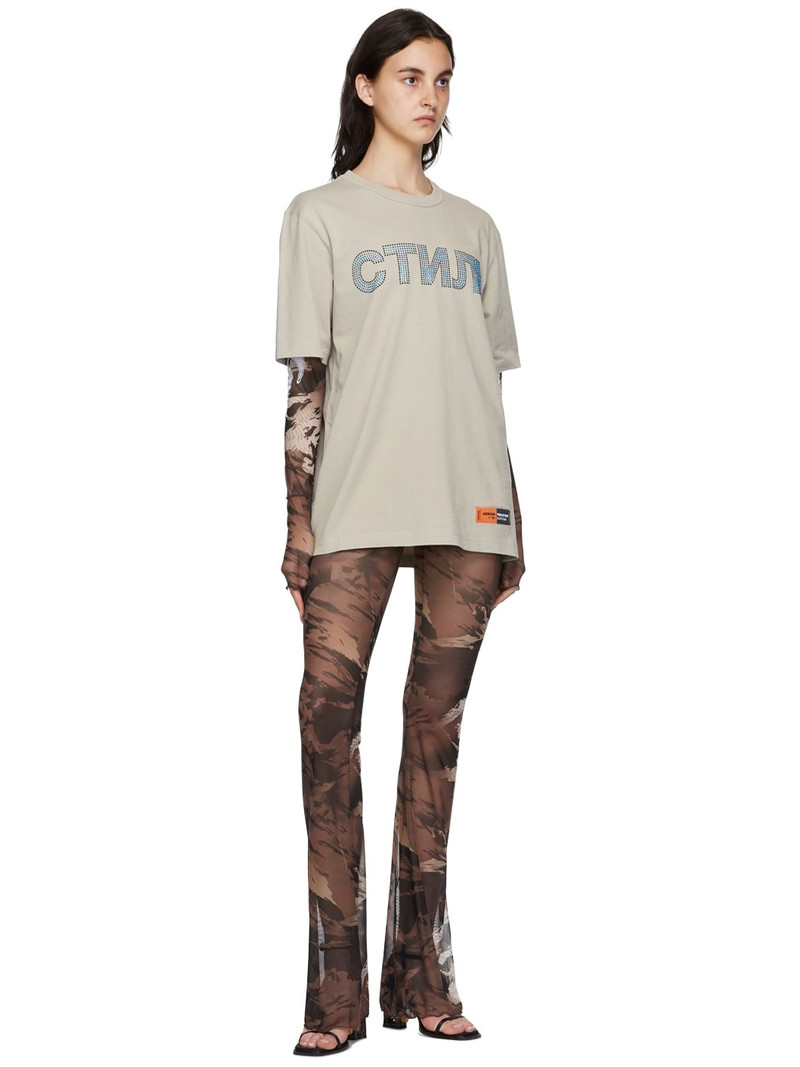 Heron Preston Brown Nylon Long Sleeve T-Shirt outlook