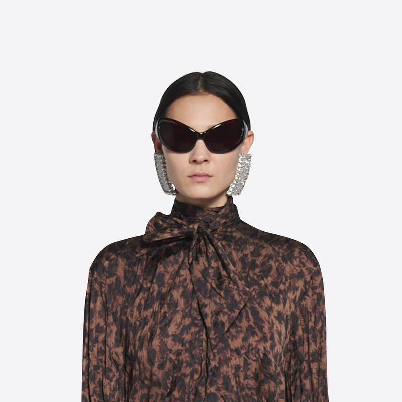 Nevermind Cat Sunglasses in Dark Havana 4