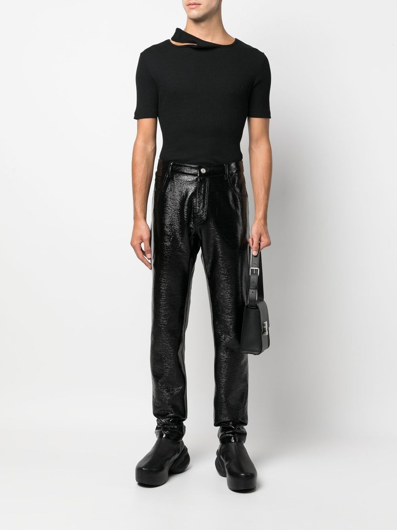 courrèges vinyl straight-leg trousers outlook