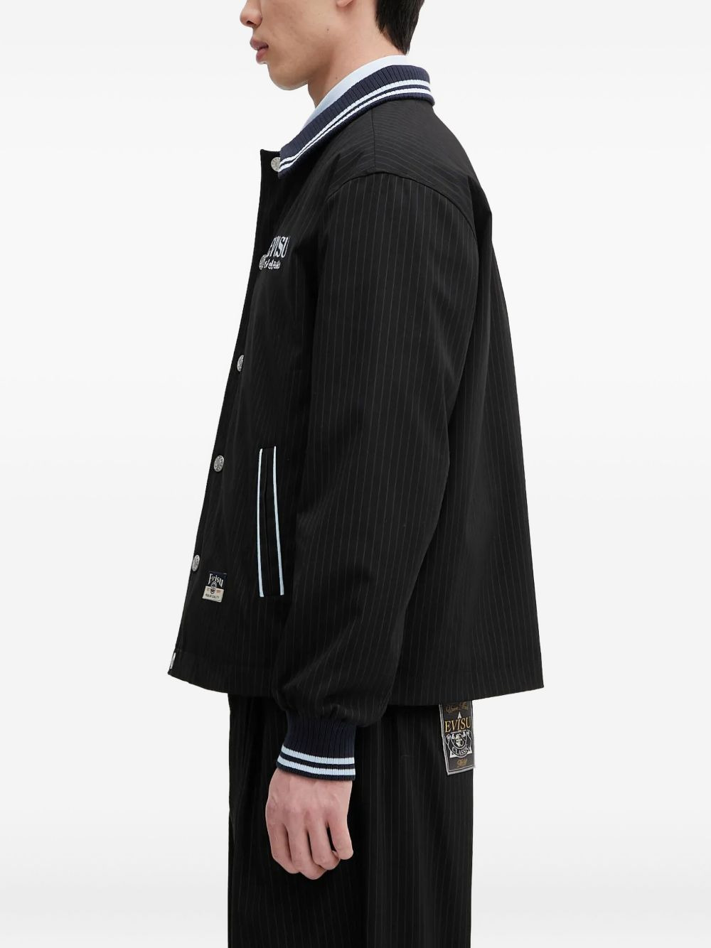 pinstripe varsity jacket - 2