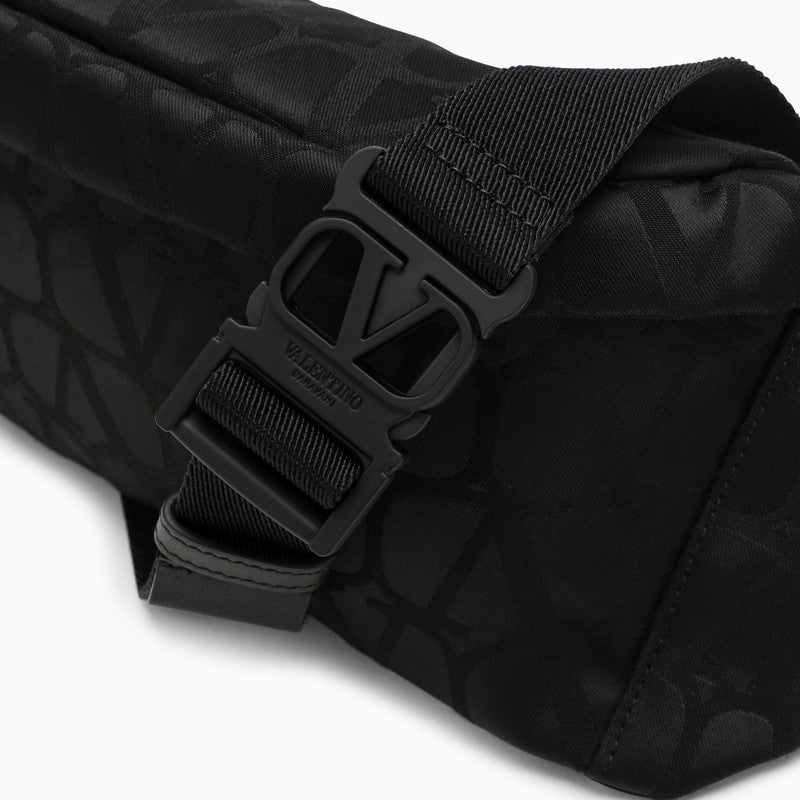 Valentino Garavani Black Iconographe Nylon Belt Bag Man Black Onesize
