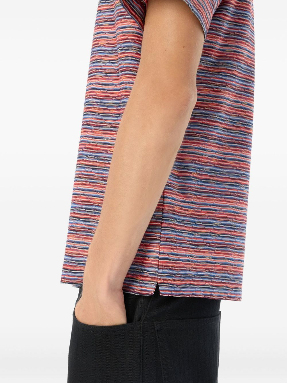 striped short-sleeve polo shirt - 4