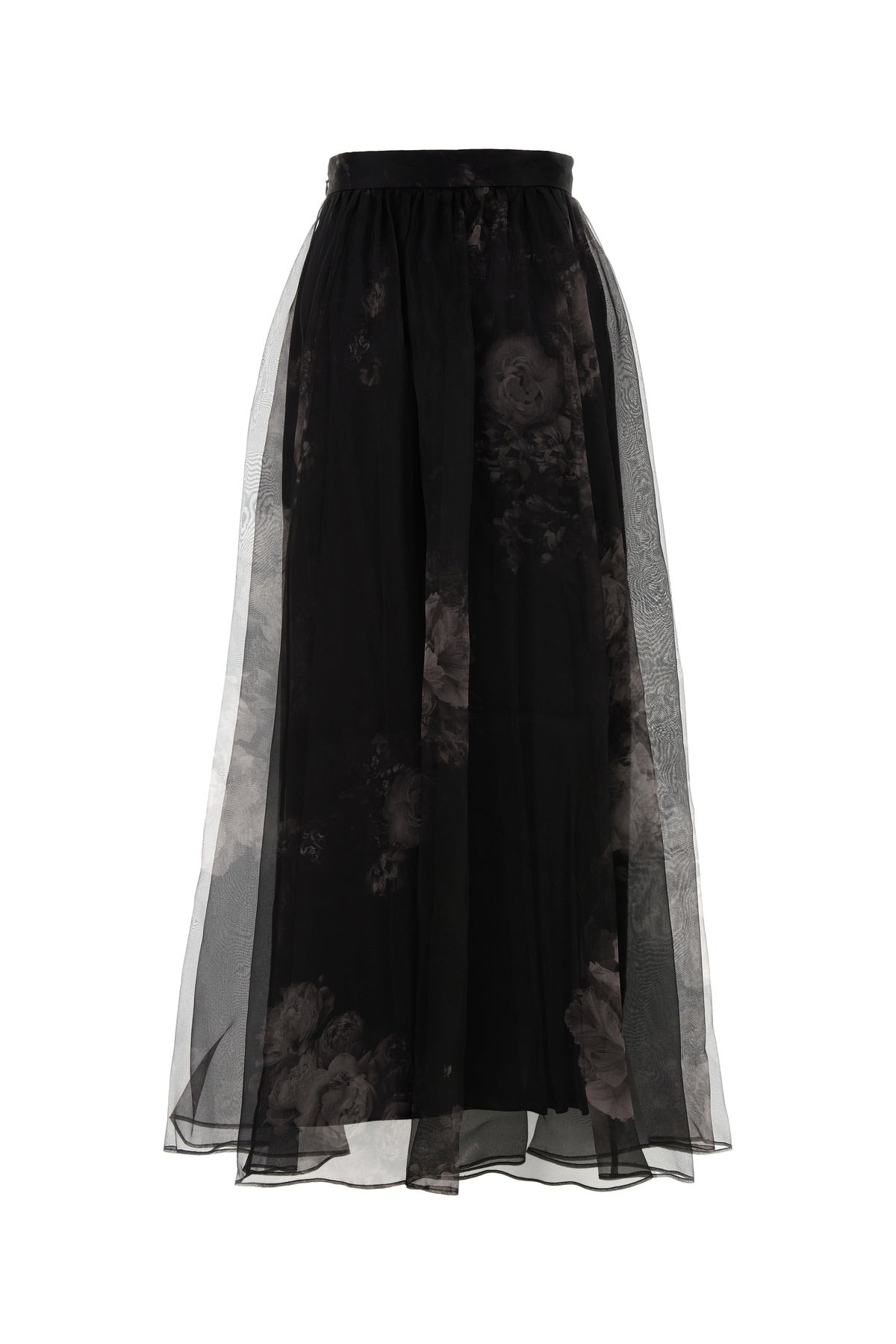 Printed silk Hypnotic skirt - 2