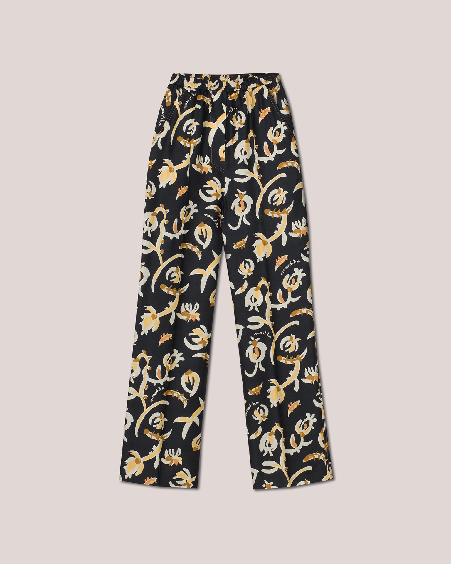 MILLO - Track pants - Naive floral black - 1