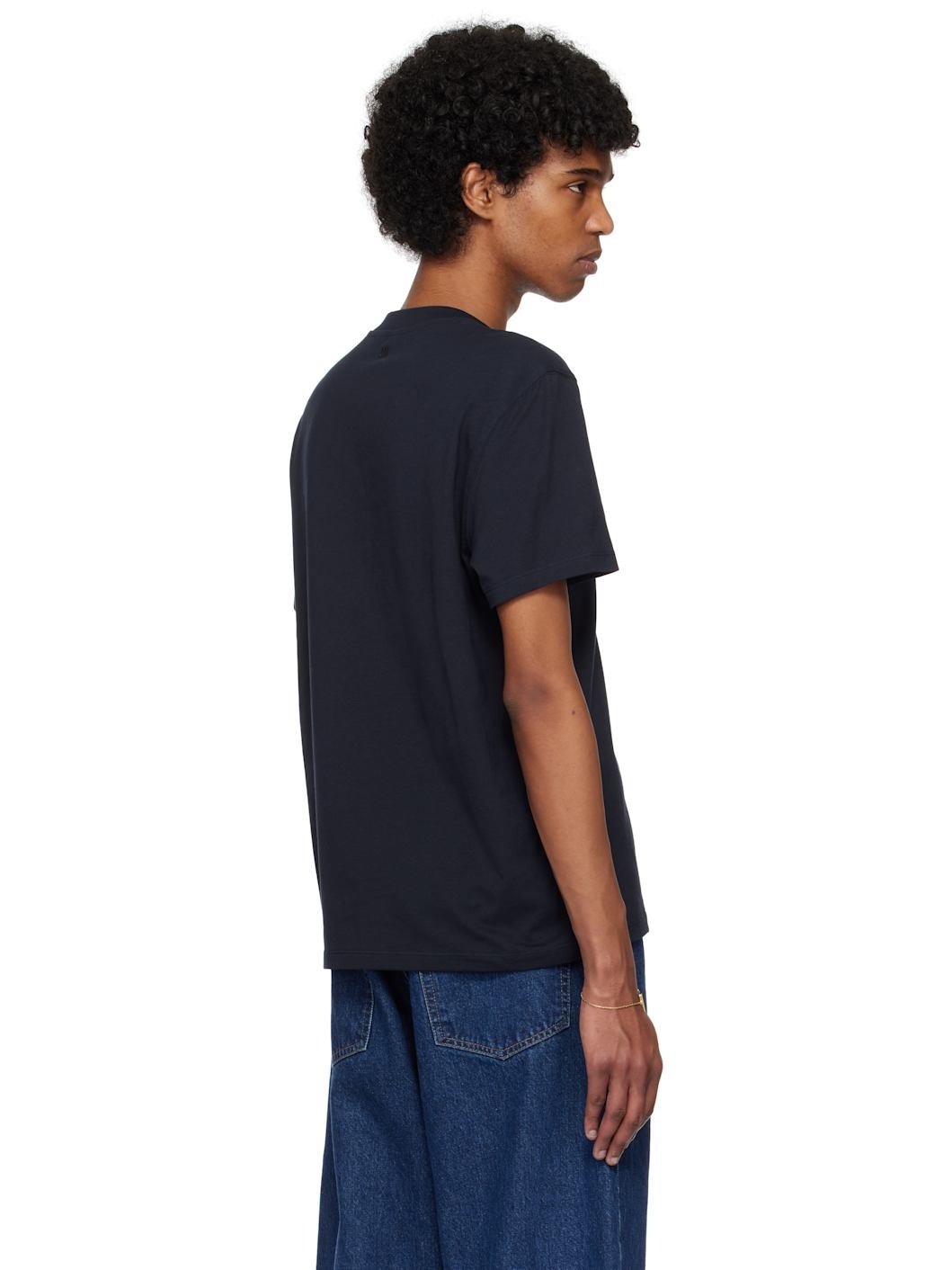 Navy Cotton Ami de Coeur T-shirt - 3