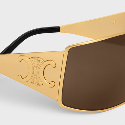 CELINE Triomphe Metal Racer Sunglasses in Metal outlook