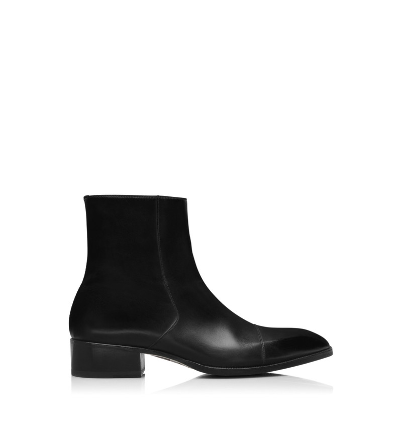 BURNISHED LEATHER HAINAUT ZIP BOOT 1