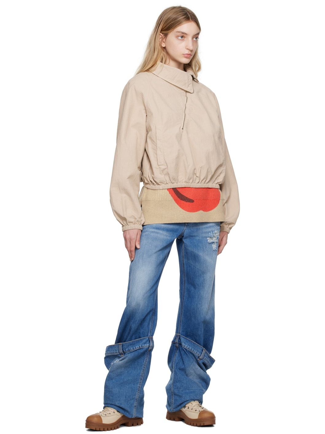 ジャケット・アウター JW Anderson asymmetric puller blouson Jw Anderson Asymmetric Puller Blouson Jacket In Beige | ModeSens