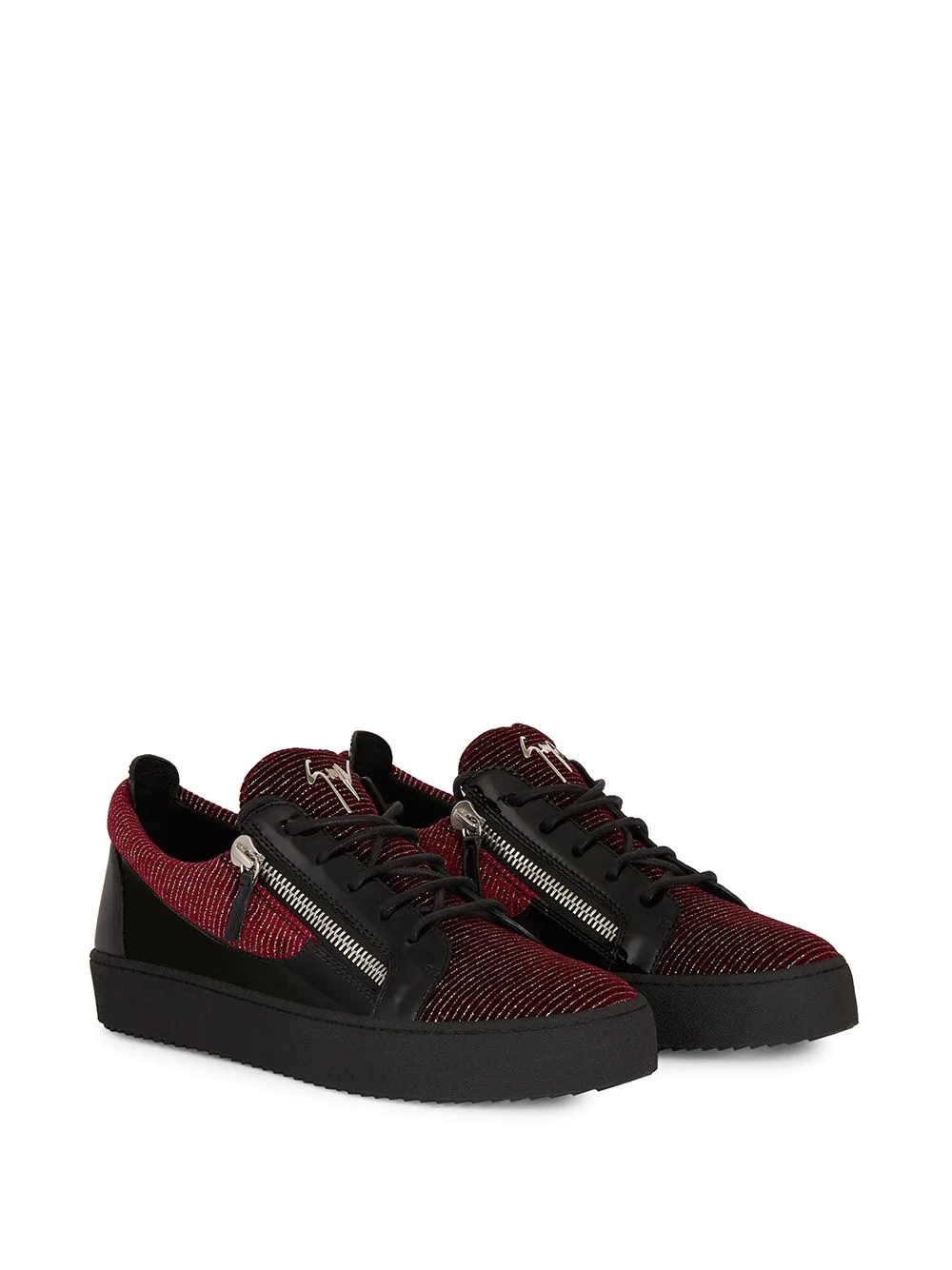 Frankie velvet low-top sneakers - 2