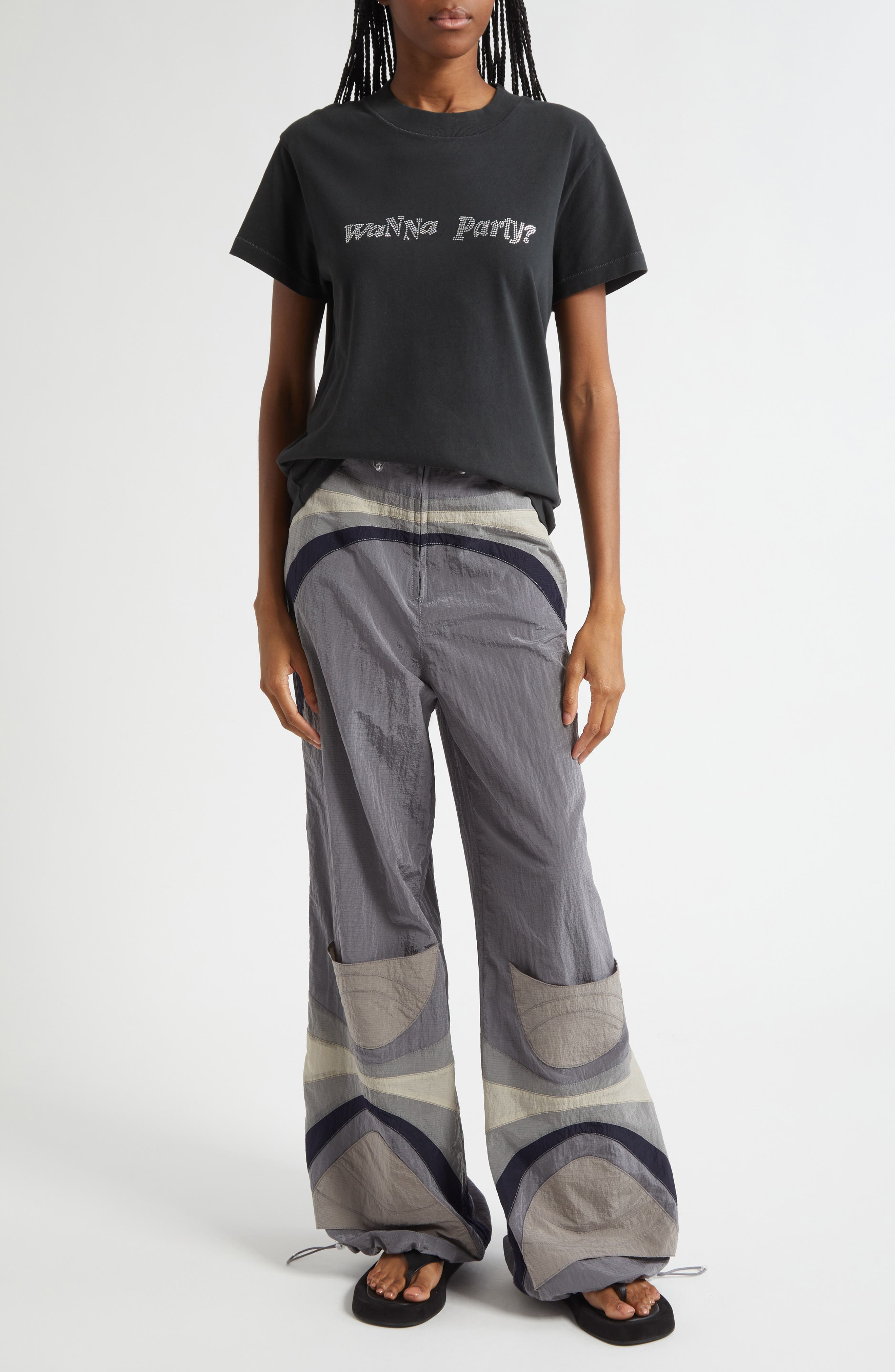 ERL Gender Inclusive Nylon Rave Pants in Grey at Nordstrom - 3