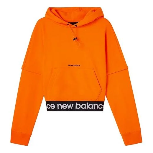 (WMNS) 새로운 균형 단단한 색깔 두건 캐주얼 오렌지 AWT03362-OR - 1