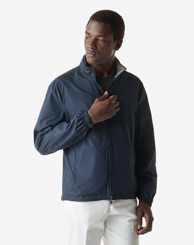 CORNELIANI Blue ultra light technical fabric jacket outlook