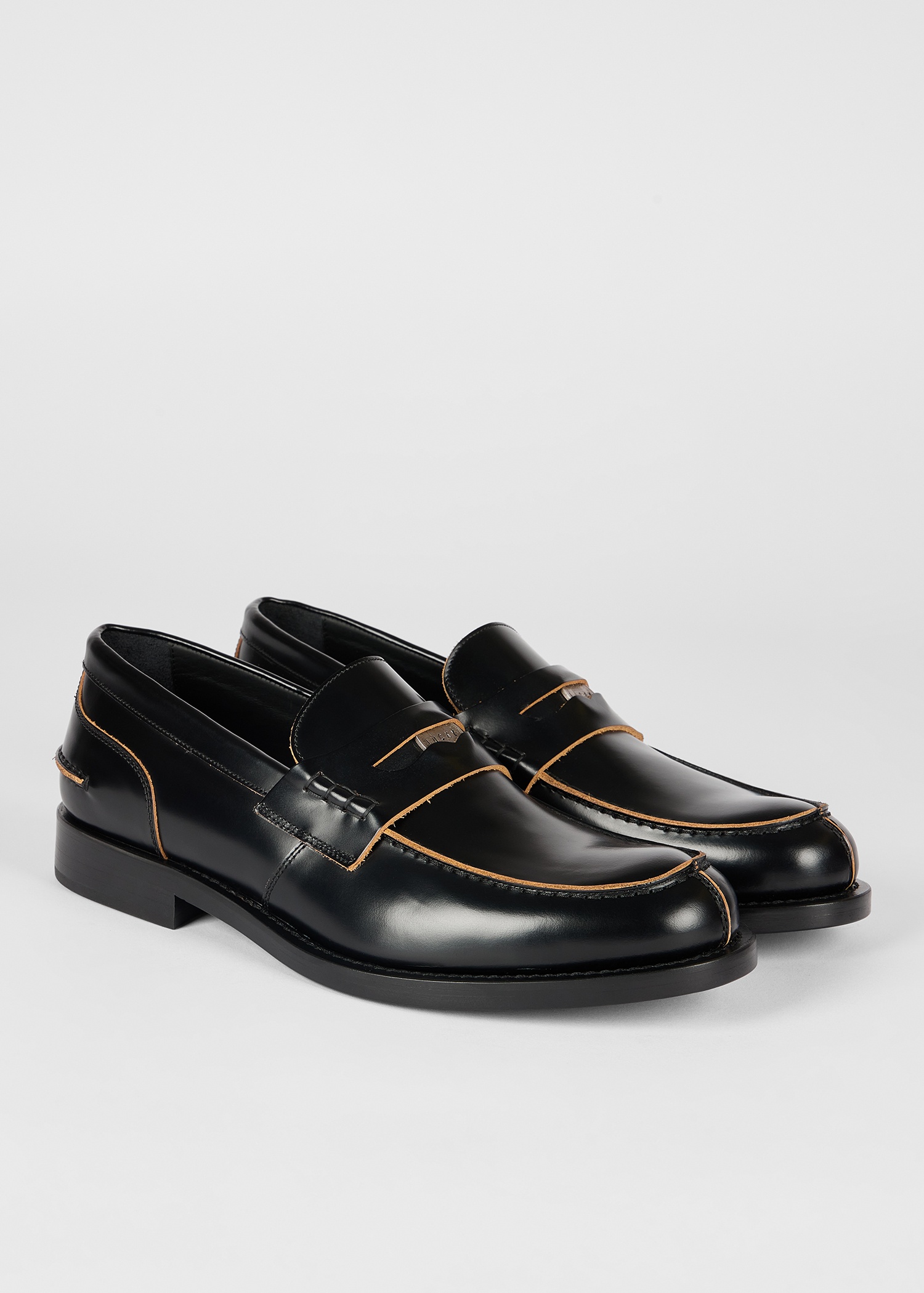 Black High-Shine Leather 'Donovan' Loafers - 4