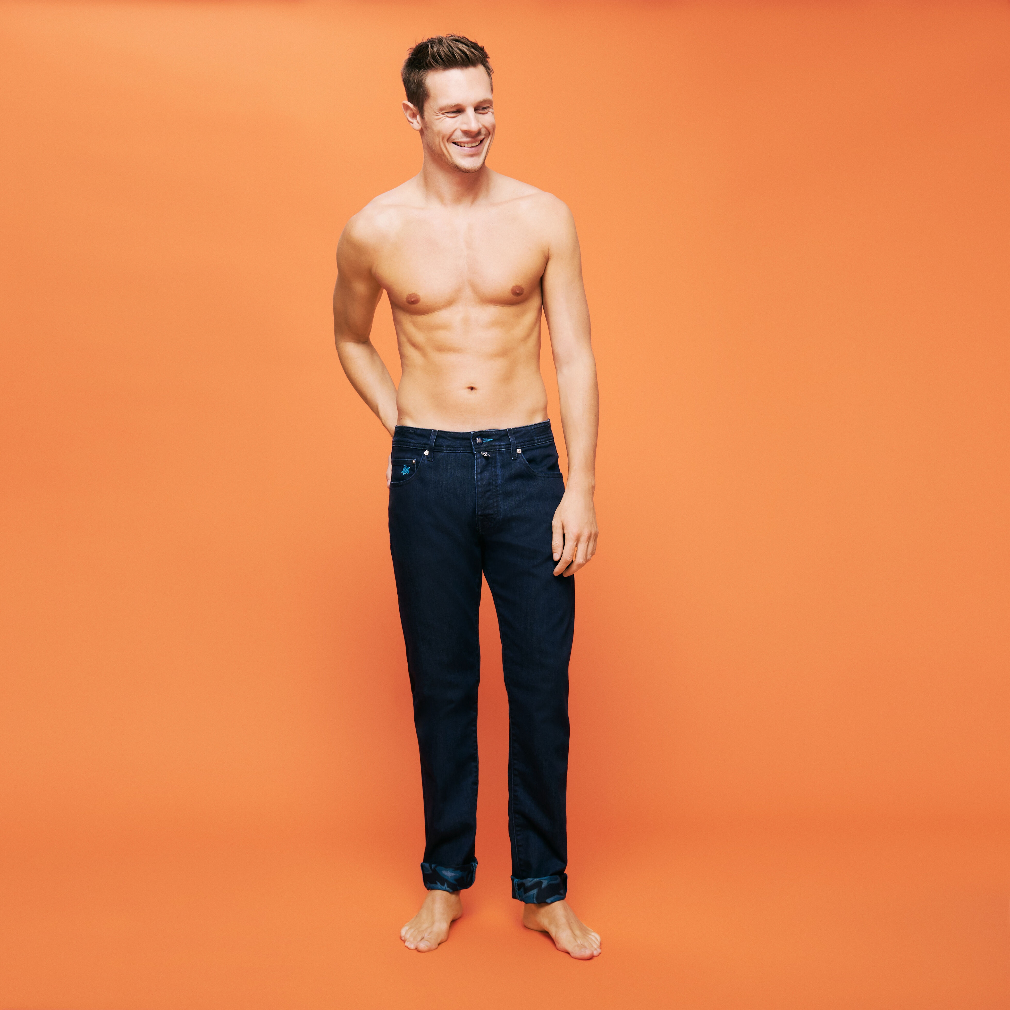Men 5-Pockets Jeans Requins 3D - 3