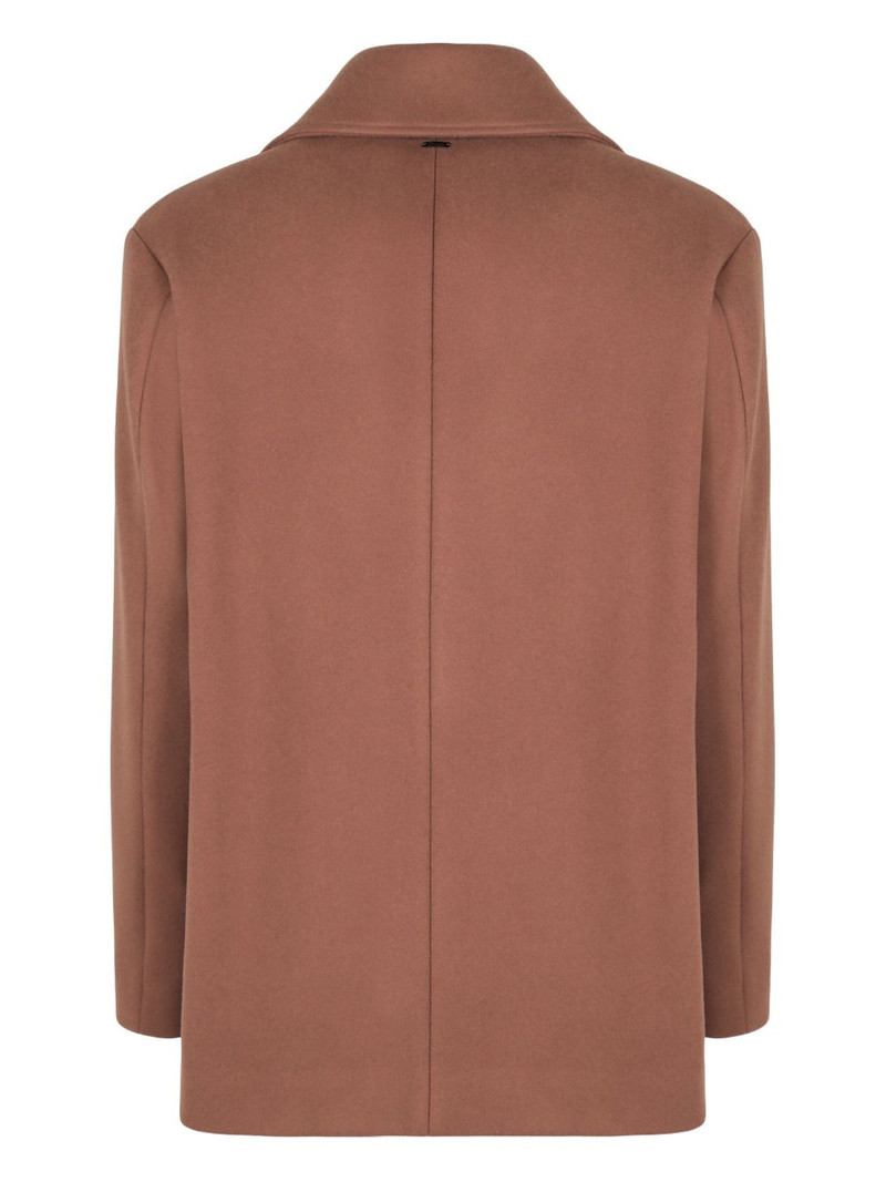 Herno double-breasted classic collar coat outlook