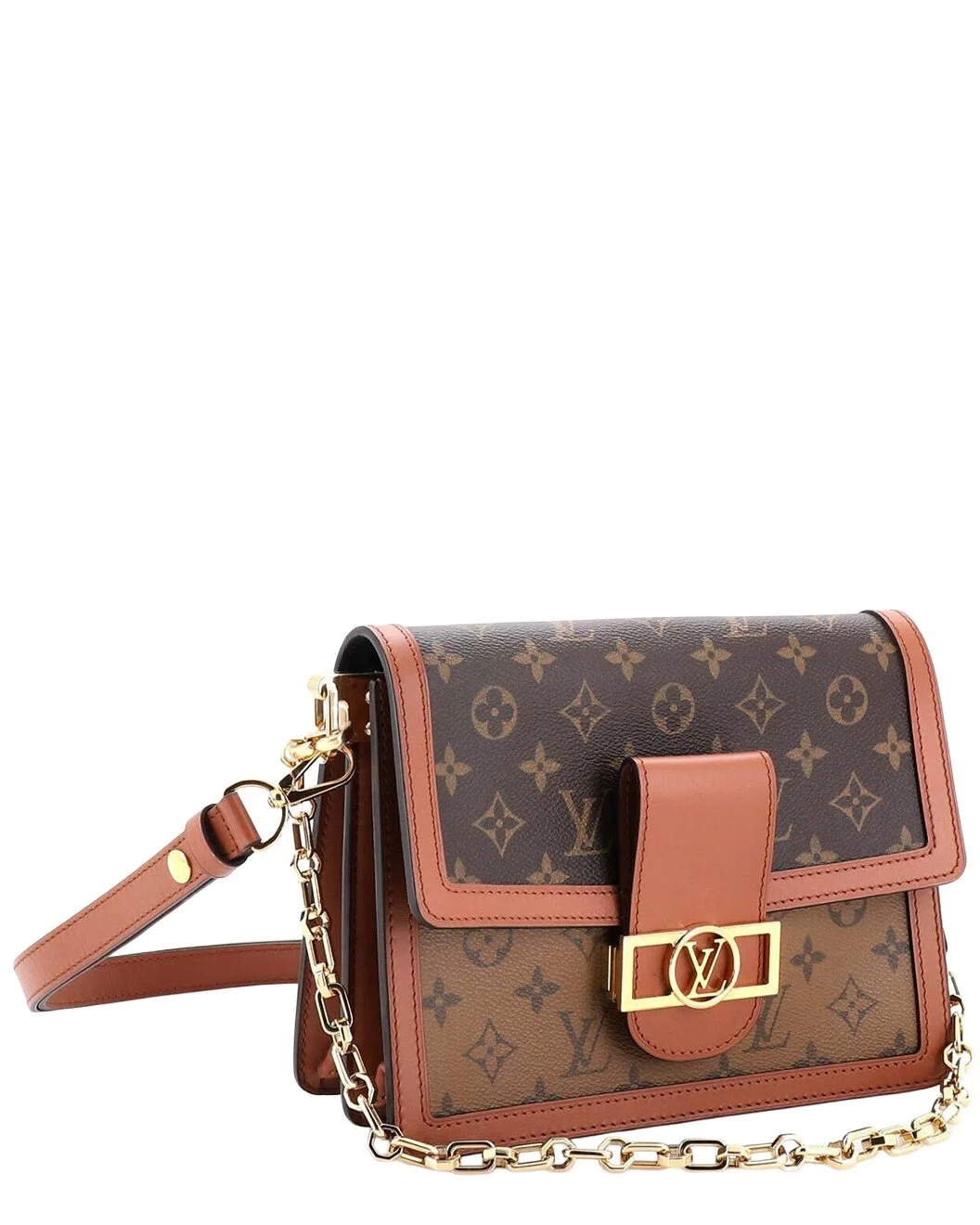 Louis Vuitton Brown Reverse Monogram Canvas Dauphine MM (Authentic Pre-Loved) - 1