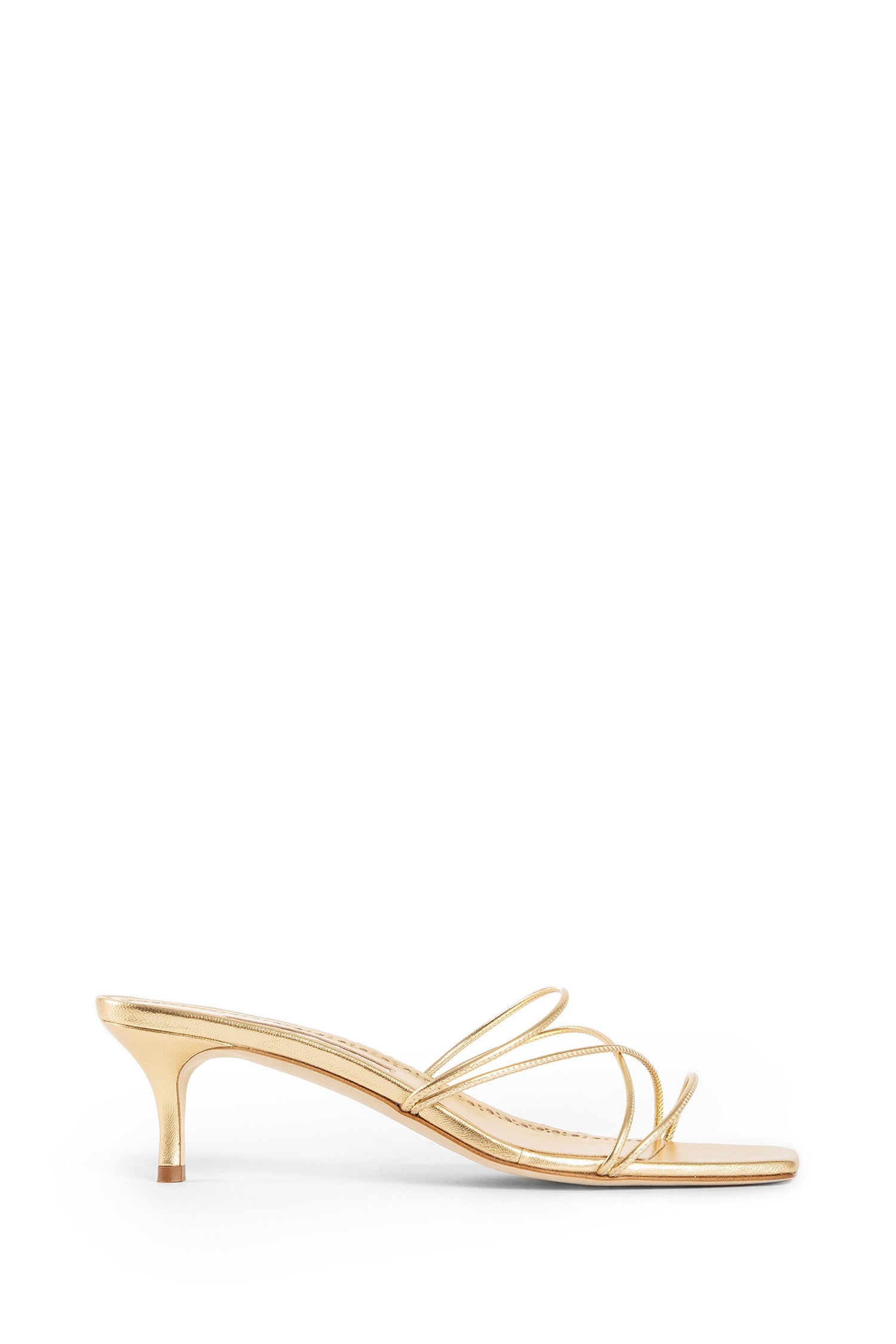 MANOLO BLAHNIK WOMAN GOLD SANDALS - 1